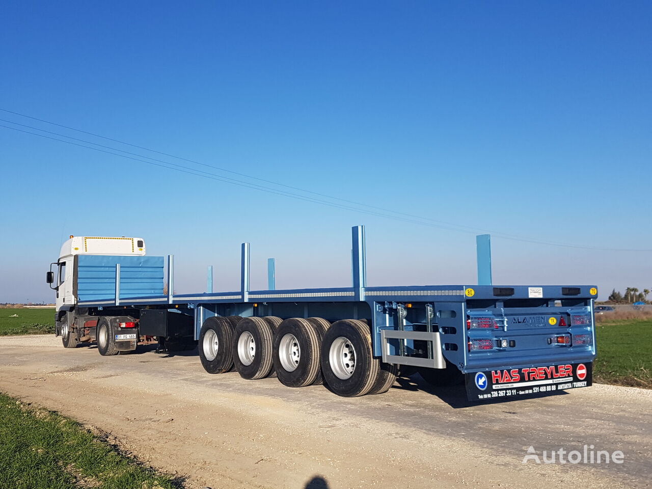 new Alamen Flatbed Semi Trailer for sale (from Manufacturer Company) container chassis semi-trailer