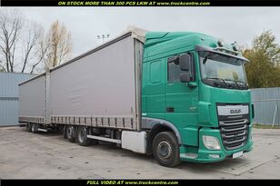 DAF XF 460, 6x2, EURO 6+TRAILER PANAV curtainsider truck + curtain side trailer