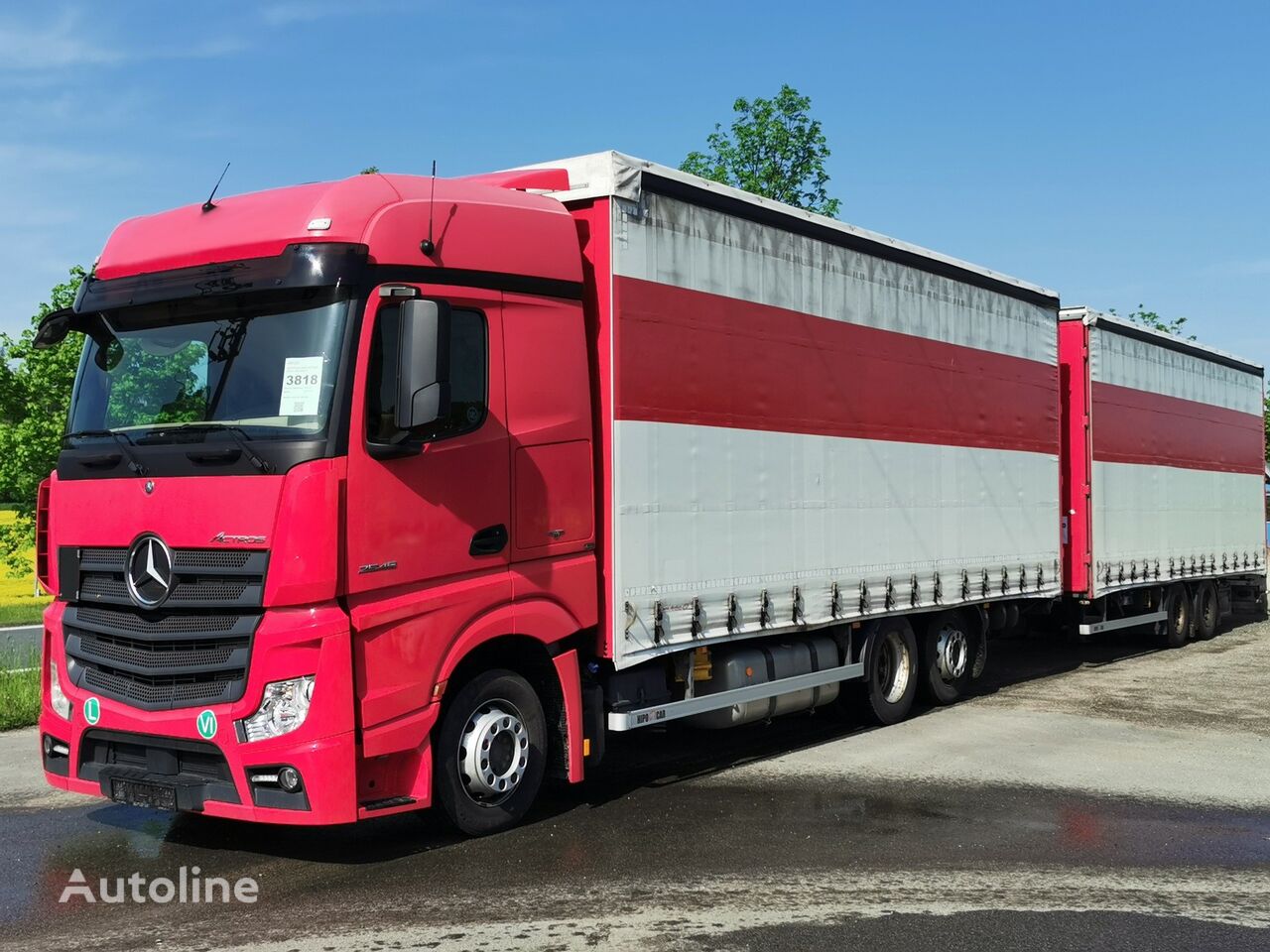 Mercedes-Benz ACTROS 2545 L NR curtainsider truck + curtain side trailer