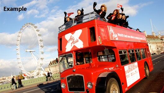 British Bus Tourist City Sightseeing open top traditional & modern London bu double decker bus