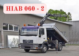MAN LE 8.220* KIPPER 3,85 m + HIAB 060 - 2 * TOP dump truck