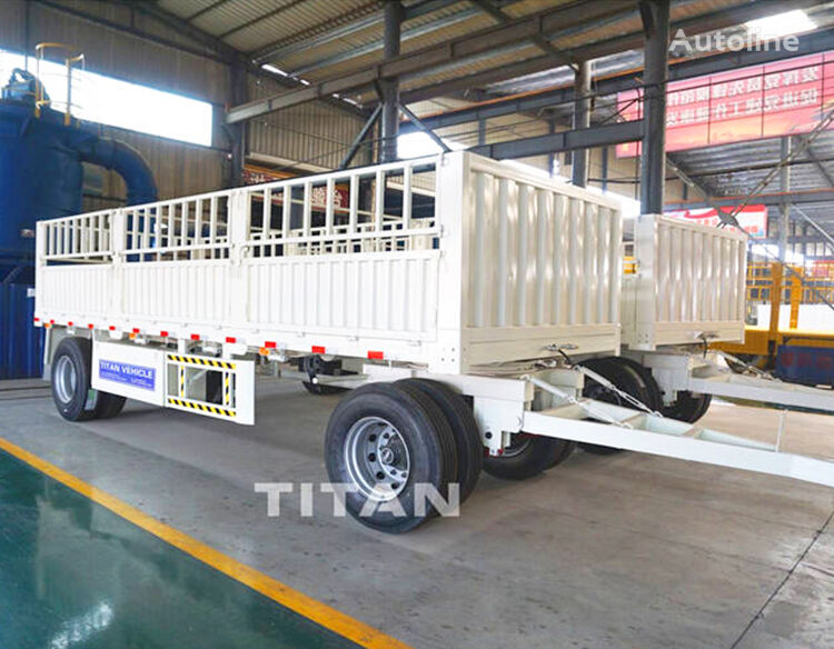 new TITAN Drawbar Full Fence Cargo Trailer for Sale - W grain semi-trailer