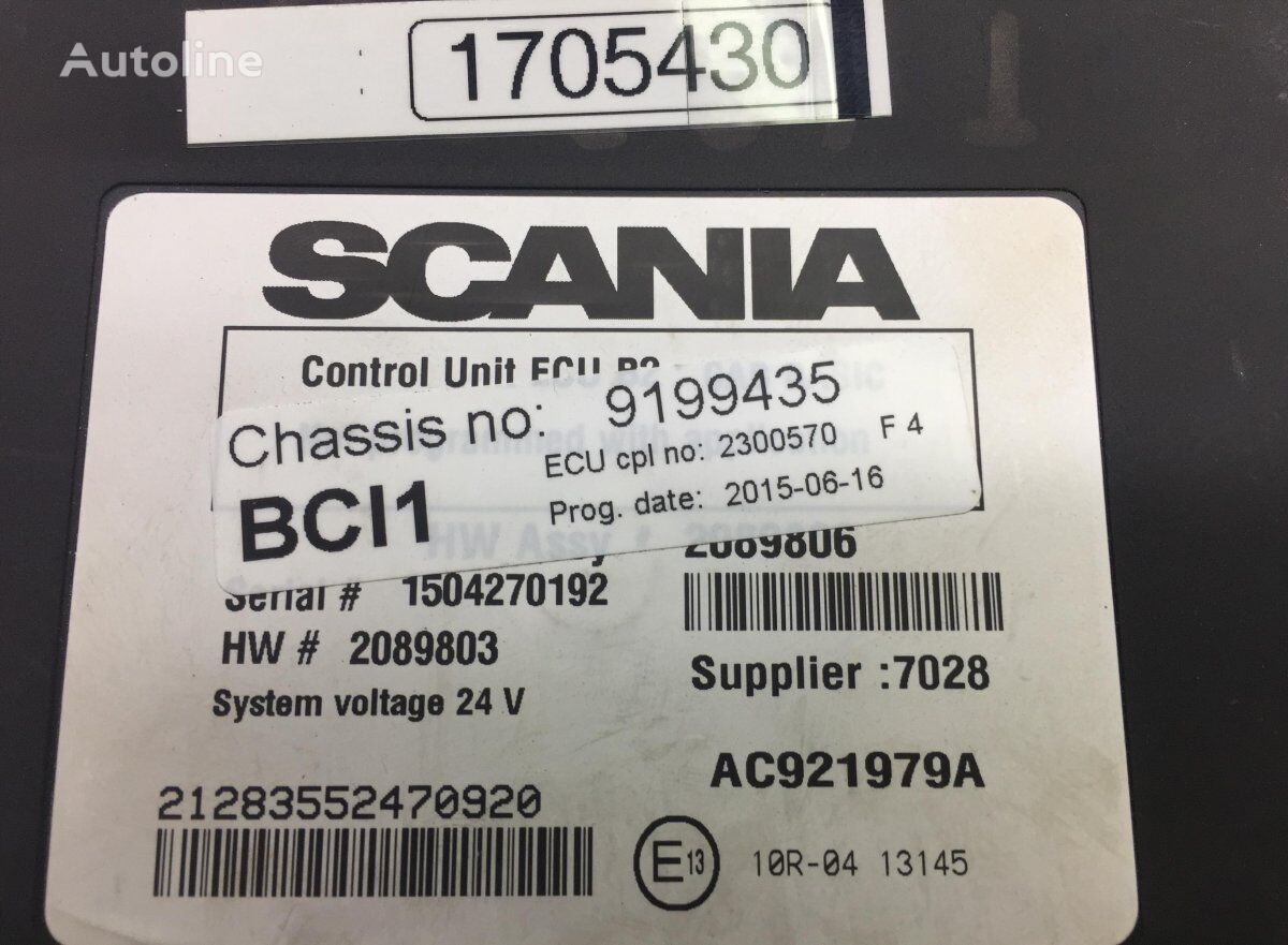 Scania R-Series (01.13-) control unit for Scania P,G,R,T-series (2004-2017) truck tractor
