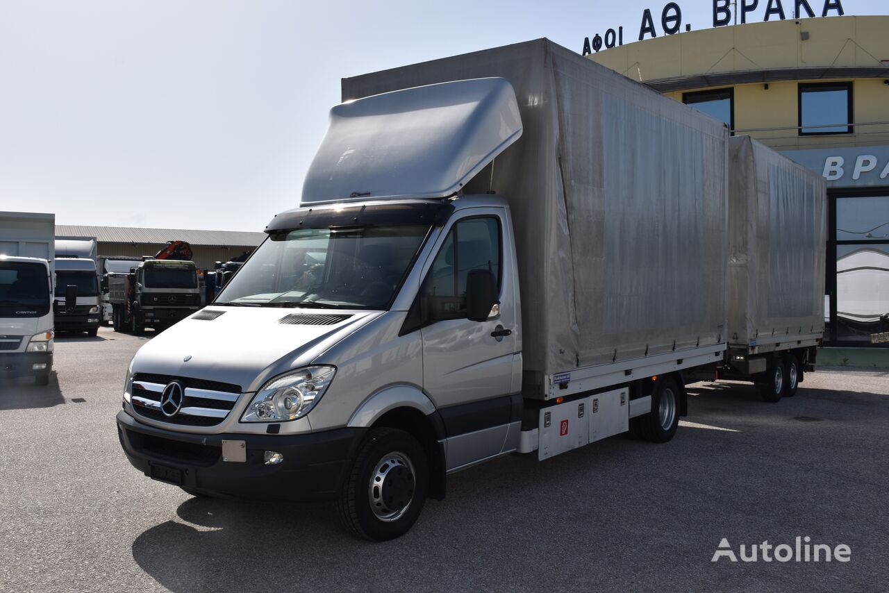 Mercedes-Benz 519 CDI  tilt truck + tilt trailer