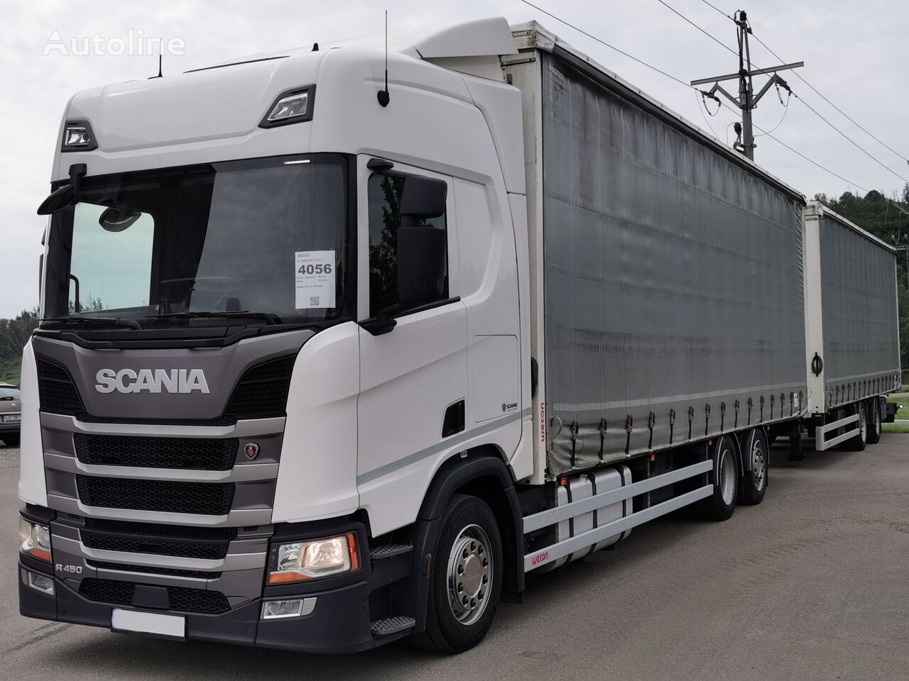 Scania R450 EURO 6 + přívěs WECON 141m3 tilt truck + tilt trailer