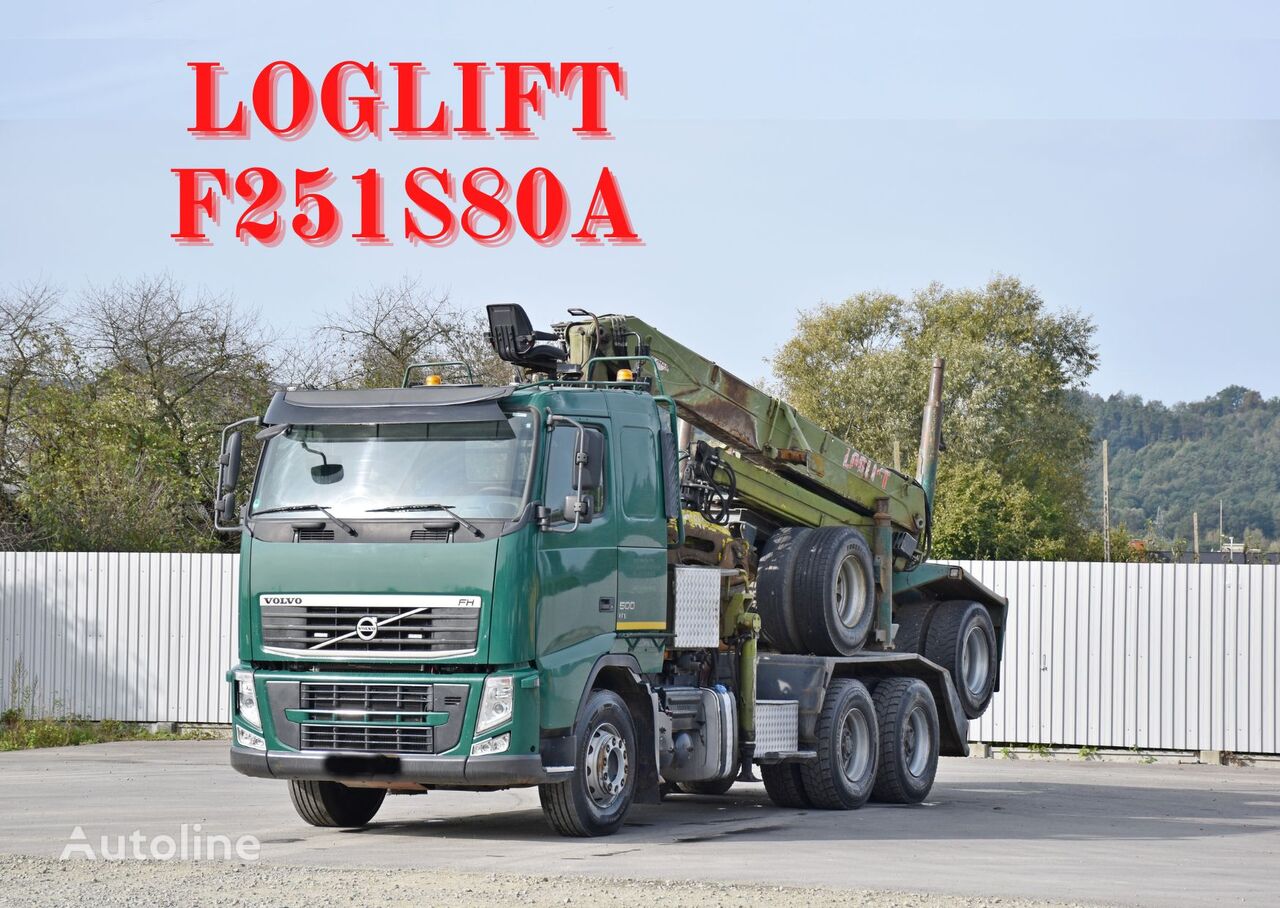 Volvo FH 500 * LOGLIFT F251 S80A + Anhänger /6x4 timber truck